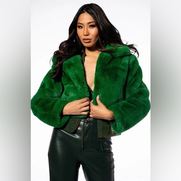 Jackets & Blazers - MI AMOR PLUSH FAUX FUR JACKET - Size L
